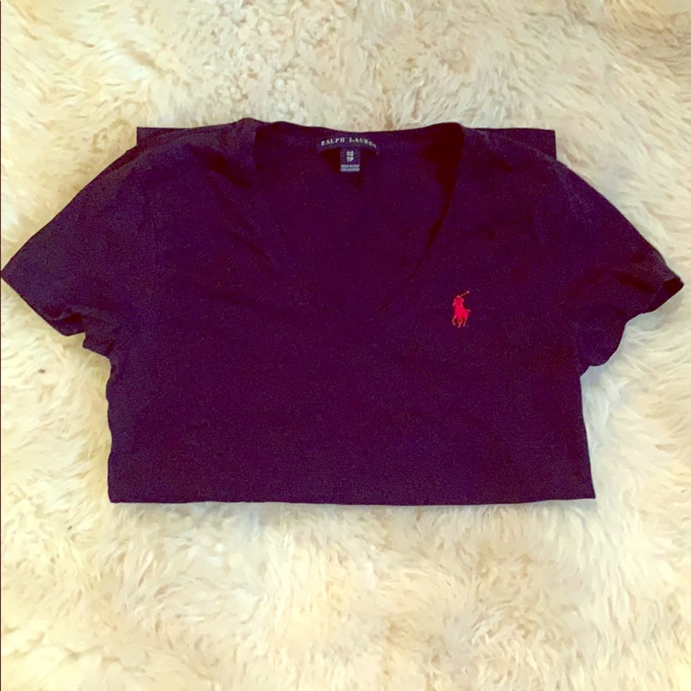 Dark Blue Cotton Ralph Lauren Polo